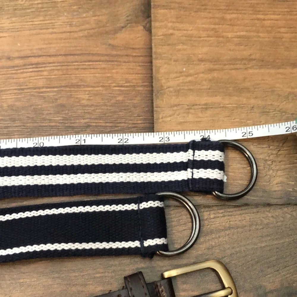4 Boys Striped and Braided Belts Set, various sizes